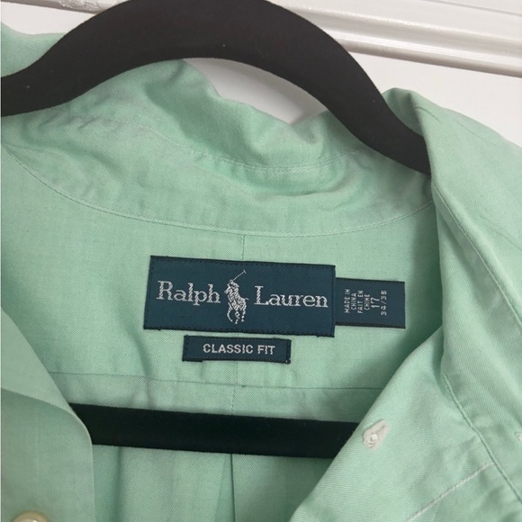 Ralph Lauren Light Mint Green Long-Sleeve Button-Down Shirt - Picture 3 of 4